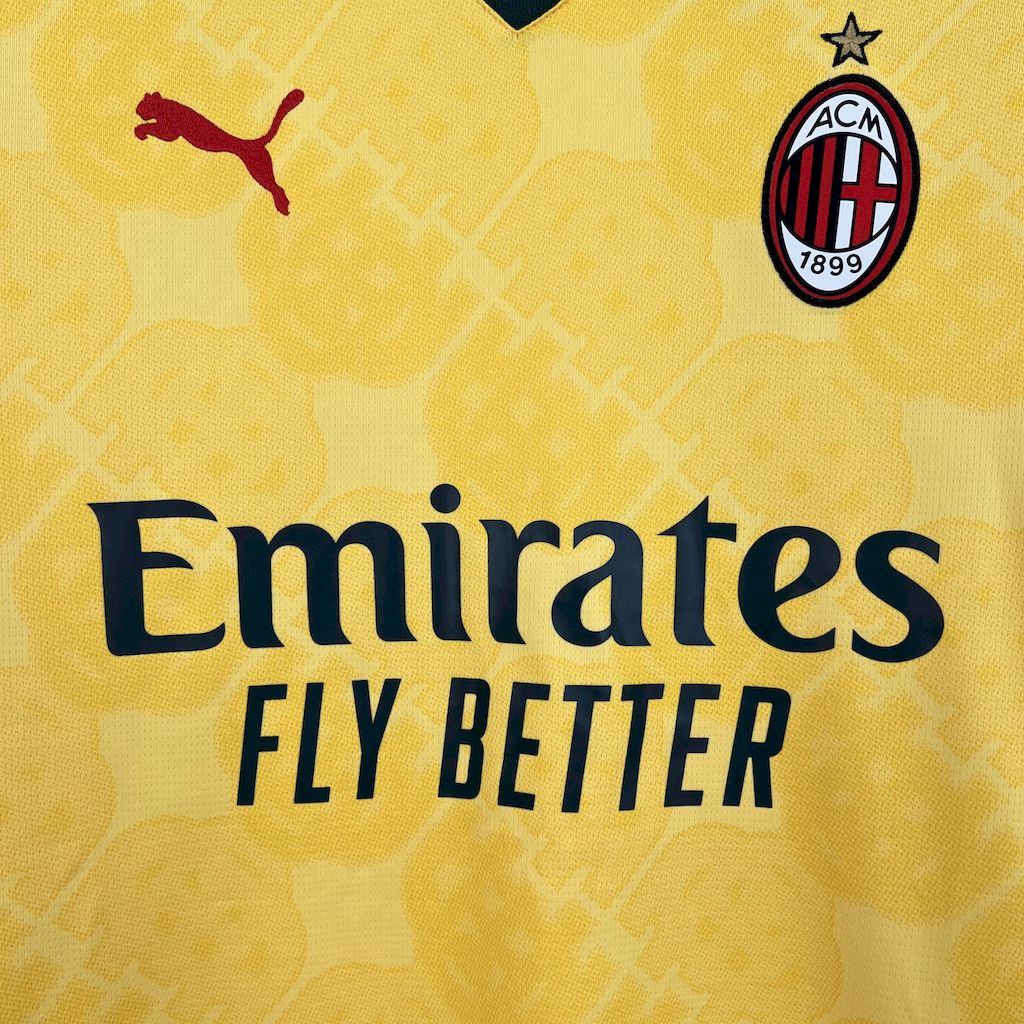 AC Milan Third Away Shirt 25/26 - Men's Fan Yellow