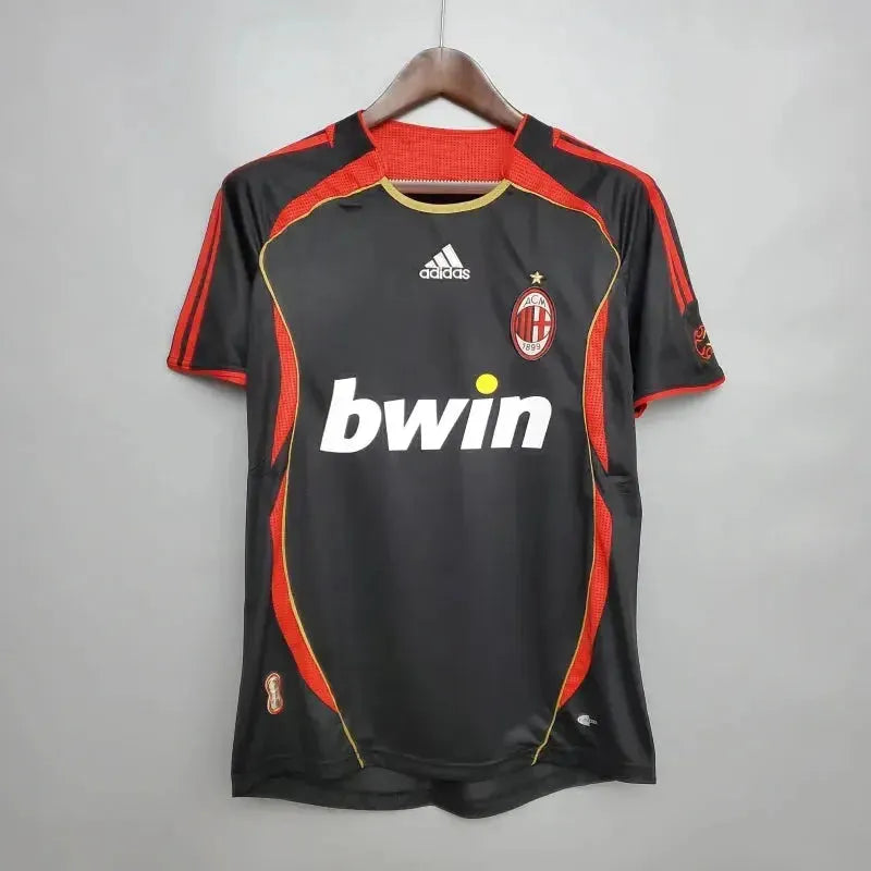 Camisa AC Milan Third Away Retrô 2006 - Torcedor Masculina Preta - Netmantos