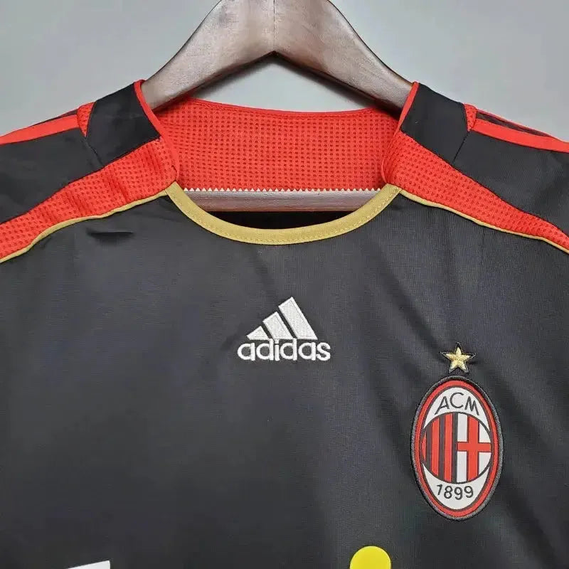 Camisa AC Milan Third Away Retrô 2006 - Torcedor Masculina Preta - Netmantos