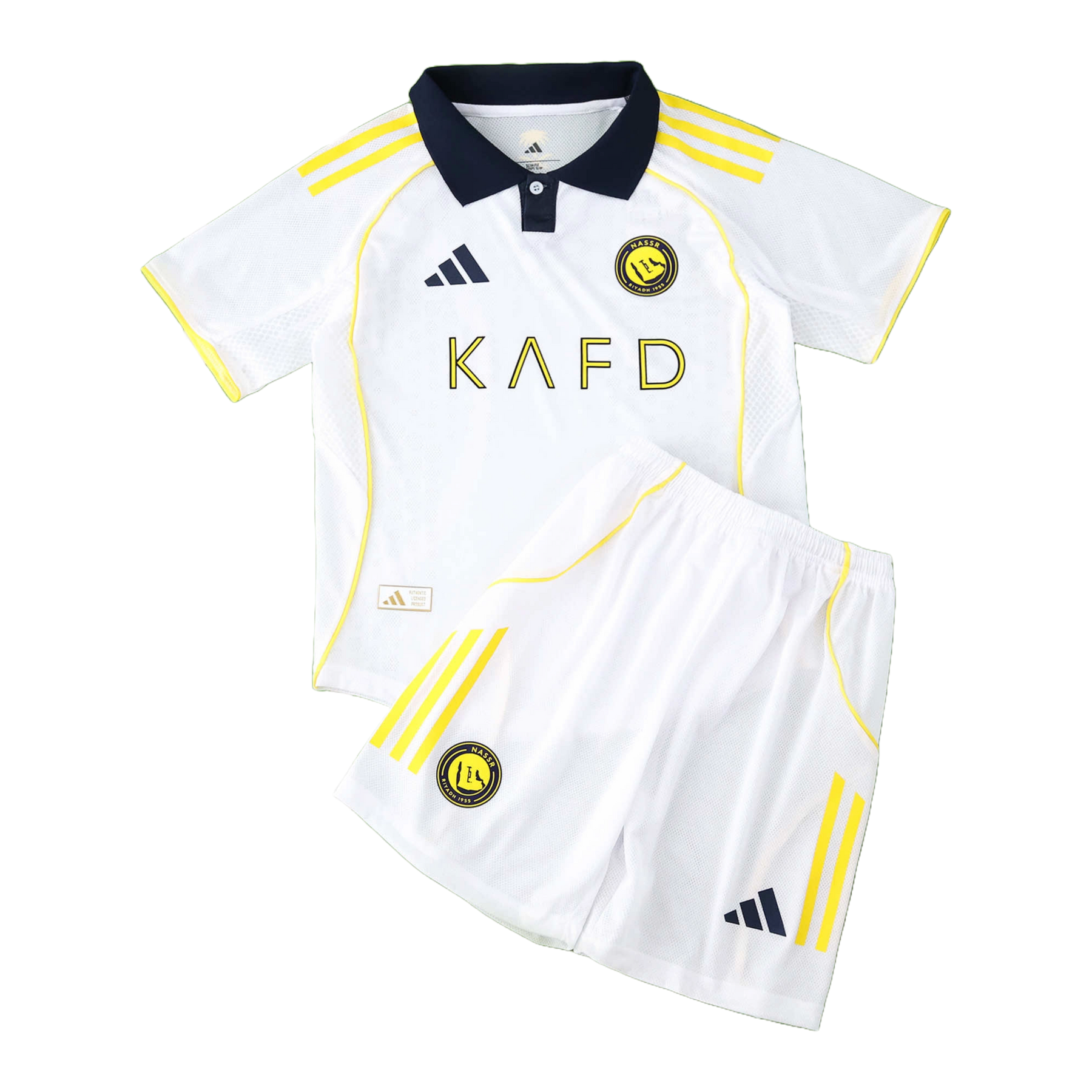 Al-Nassr Third Away Shirt 25/26 - White and Yellow Kids Fan Shirt