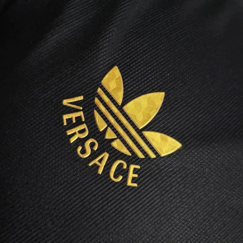 Camisa Arsenal VERSACE 24/25 - Jogador Masculina Preta - Netmantos