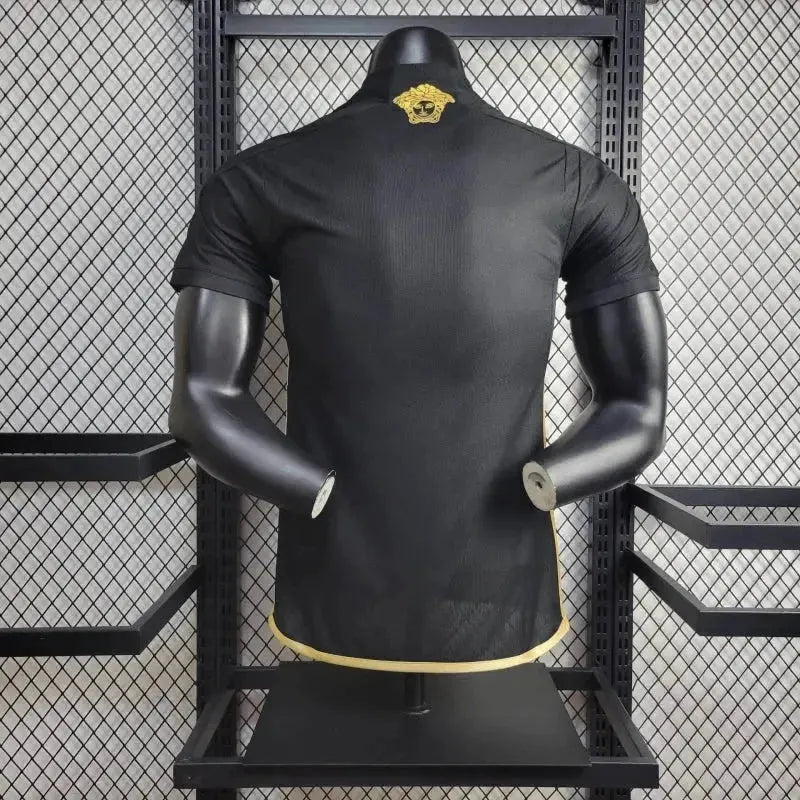 Camisa Arsenal VERSACE 24/25 - Jogador Masculina Preta - Netmantos