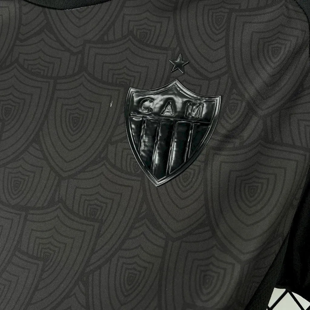 Camisa Atlético Mineiro All Black 25/26 - Torcedor Masculina Preta Refletiva - Netmantos