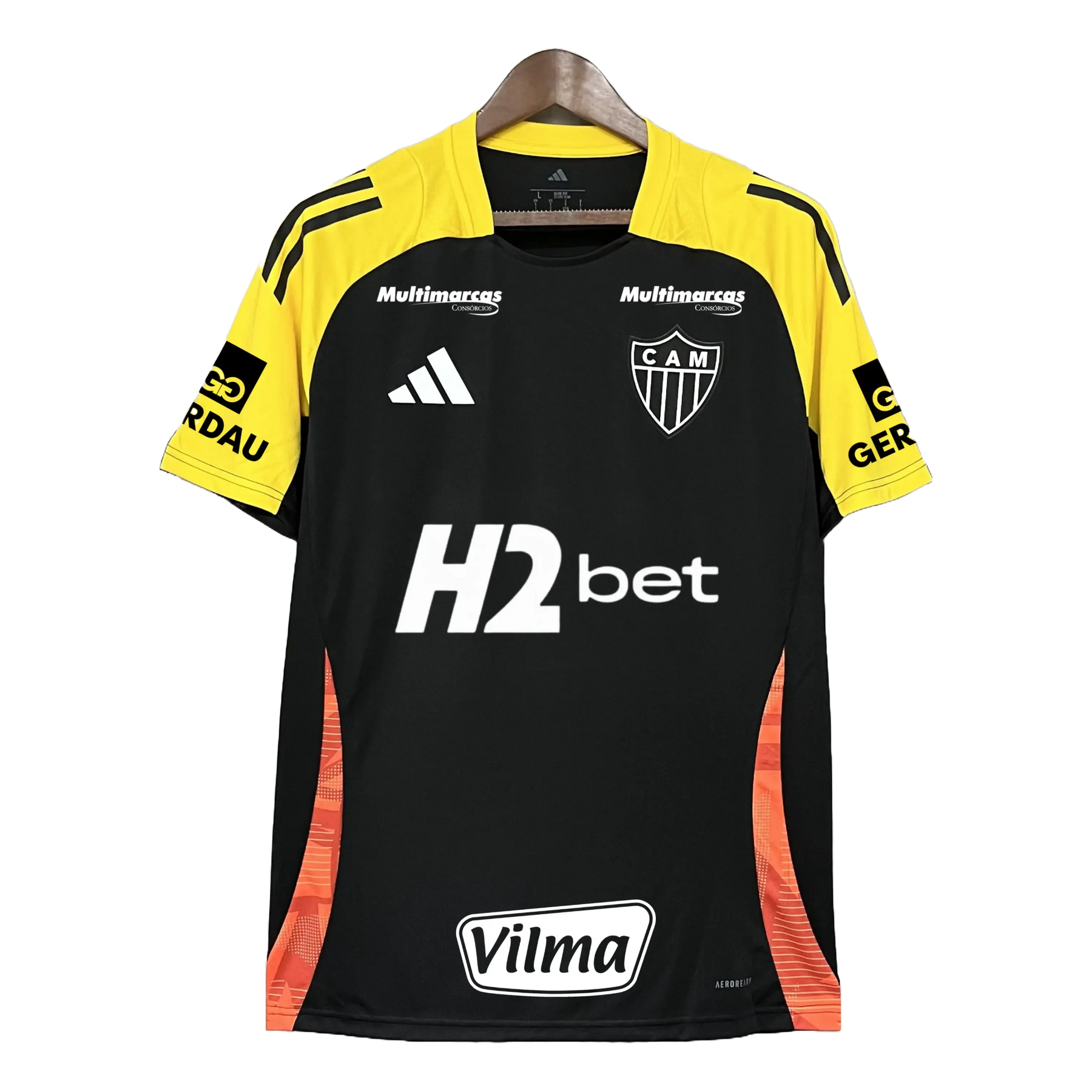 Camisa Atlético Mineiro Treino 25/26 - Torcedor Masculina Preta + Patrocínios - Netmantos