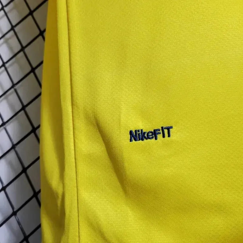 Camisa Barcelona Away Retrô 2008/09 - Torcedor Masculina Amarela Manga Longa - Netmantos