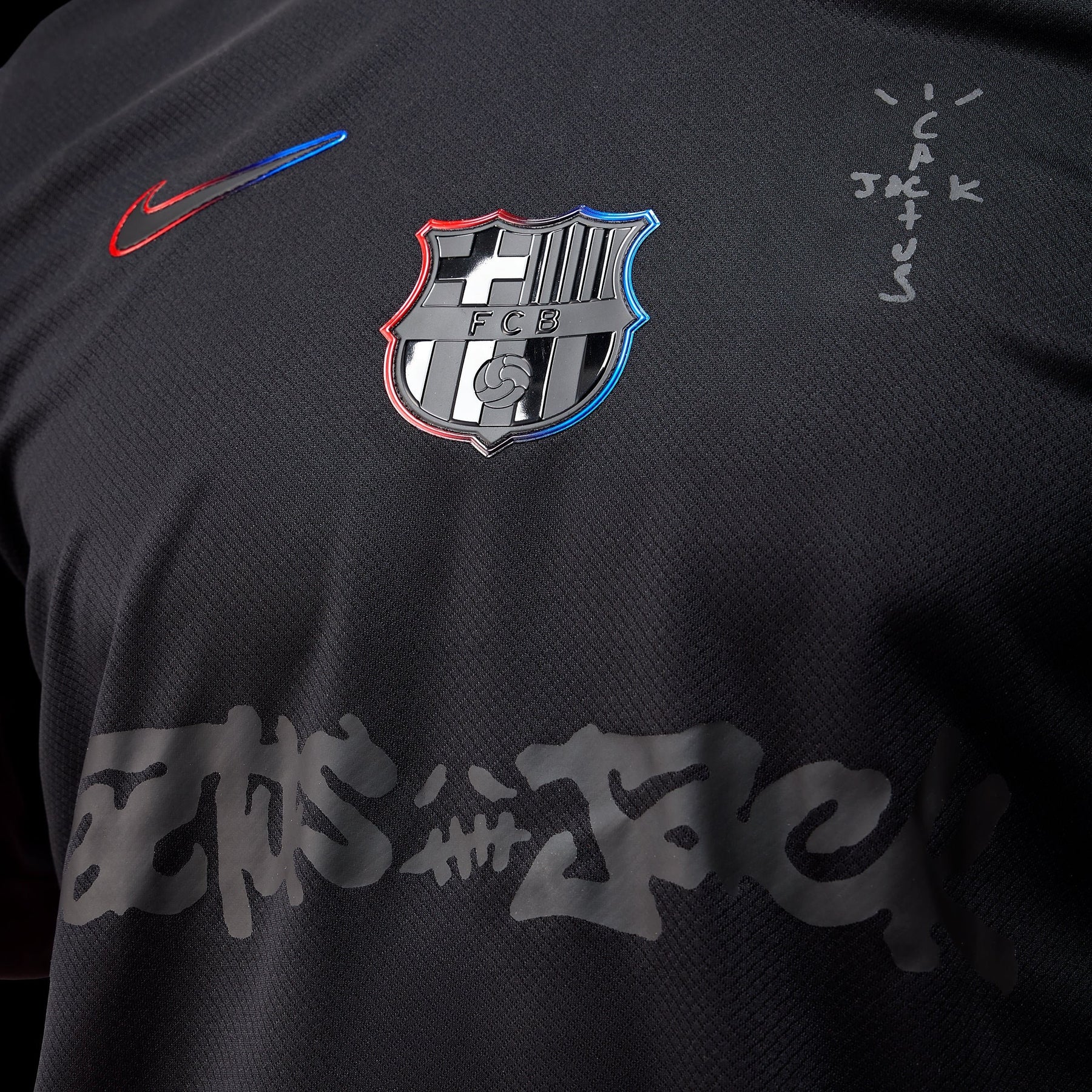 Barcelona TRAVIS SCOTT Away 24/25 Shirt - Men's Fan Black