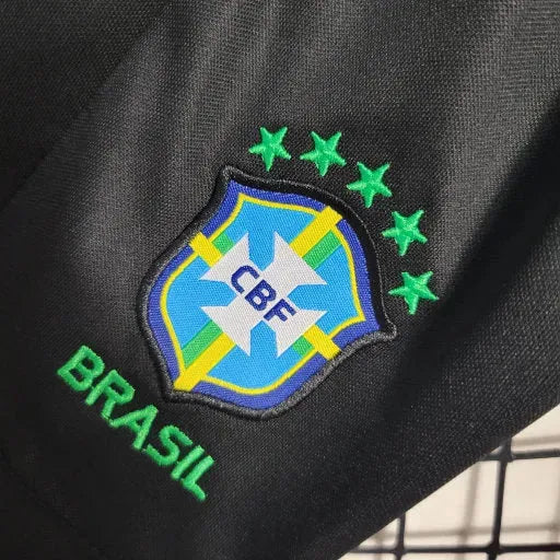 Camisa Brasil Leopardo 22/23 - Torcedor Infantil Preta e Verde - Netmantos