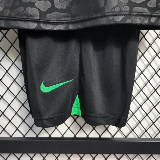 Camisa Brasil Leopardo 22/23 - Torcedor Infantil Preta e Verde - Netmantos