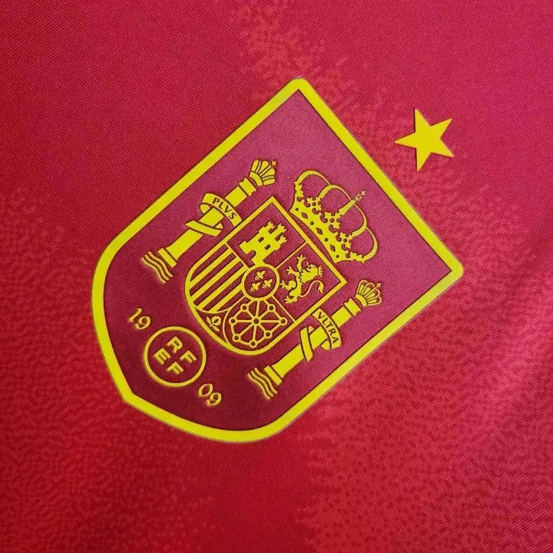 Camisa Espanha Home 24/25 - Torcedor Masculina Vermelha e Amarela - Netmantos