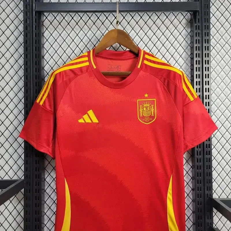 Camisa Espanha Home 24/25 - Torcedor Masculina Vermelha e Amarela - Netmantos