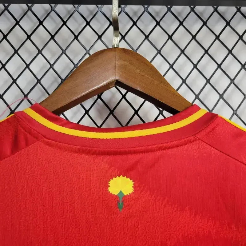 Camisa Espanha Home 24/25 - Torcedor Masculina Vermelha e Amarela - Netmantos