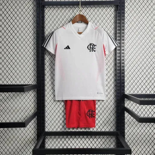 Camisa Flamengo Treino 23/24 - Torcedor Infantil Branca - Netmantos