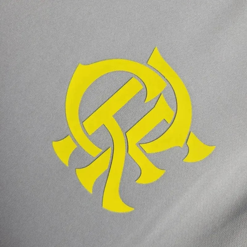 Camisa Flamengo Treino 24/25 - Torcedor Masculina Cinza, Amarela e Preta - Netmantos