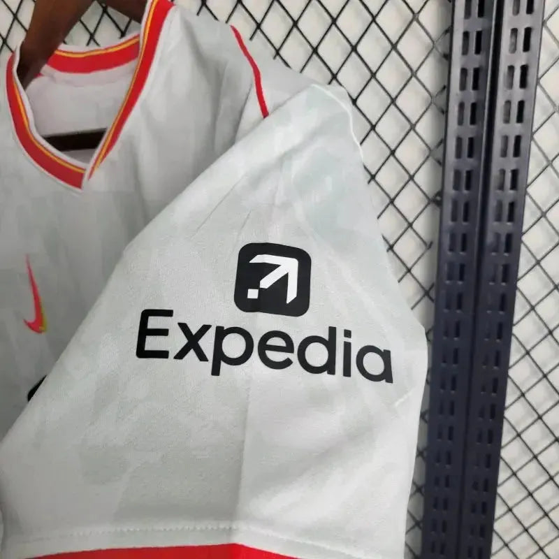 Camisa Liverpool Away II 24/25 - Torcedor Masculina Branca e Vermelha - Netmantos