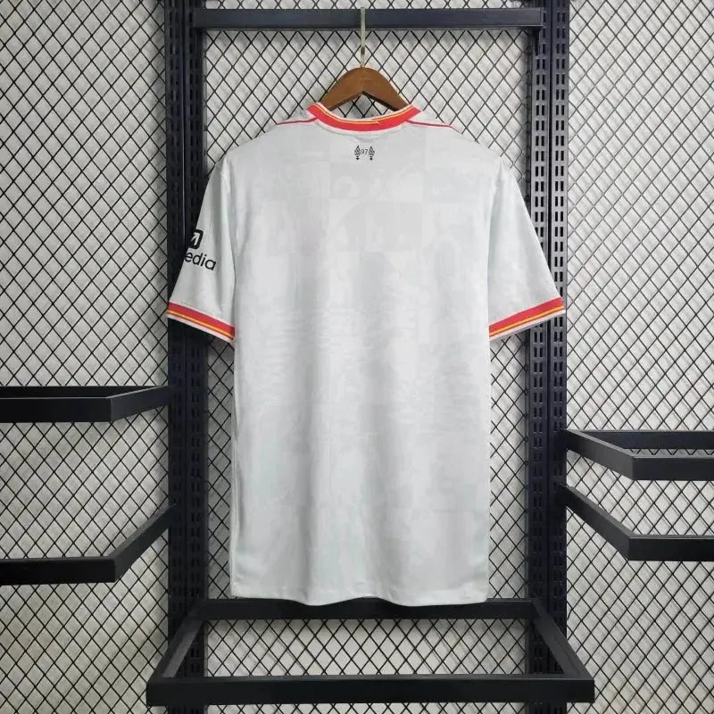 Camisa Liverpool Away II 24/25 - Torcedor Masculina Branca e Vermelha - Netmantos