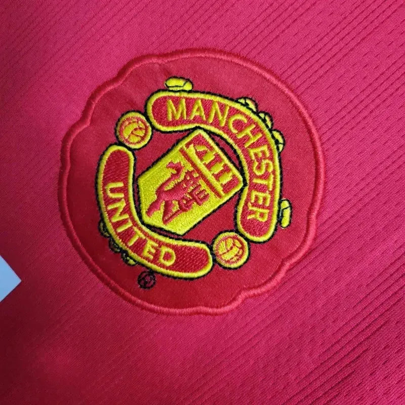 Camisa Manchester United Home Retrô 2007/08 - Torcedor Masculina Vermelha Manga Longa - Netmantos