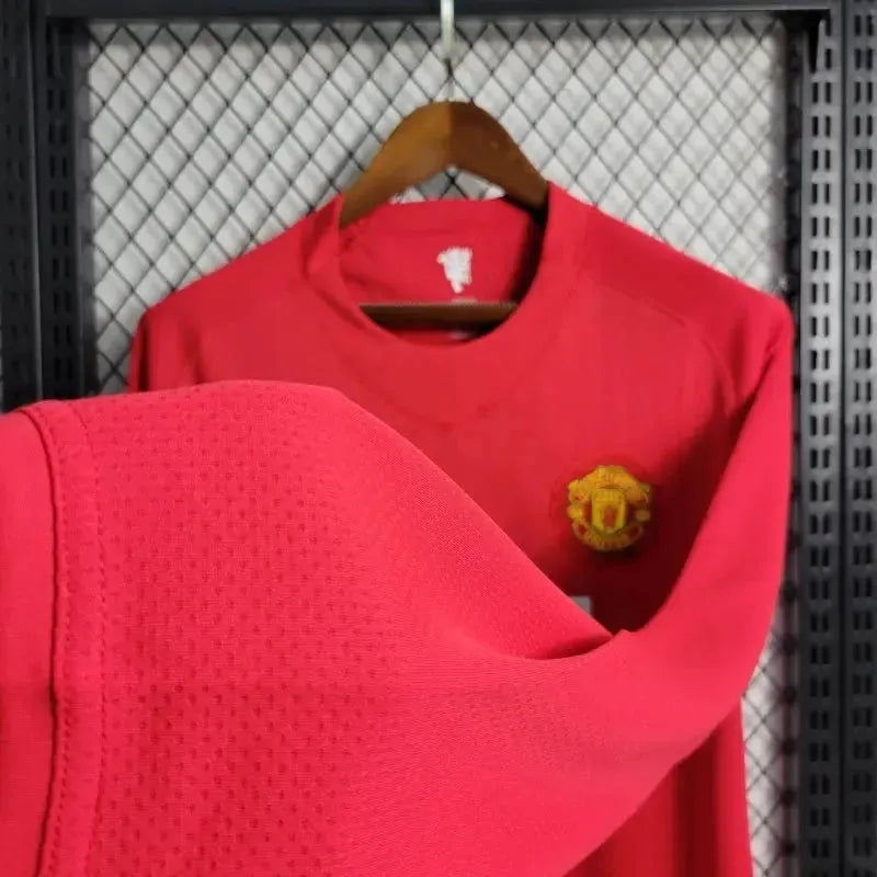 Camisa Manchester United Home Retrô 2007/08 - Torcedor Masculina Vermelha Manga Longa - Netmantos