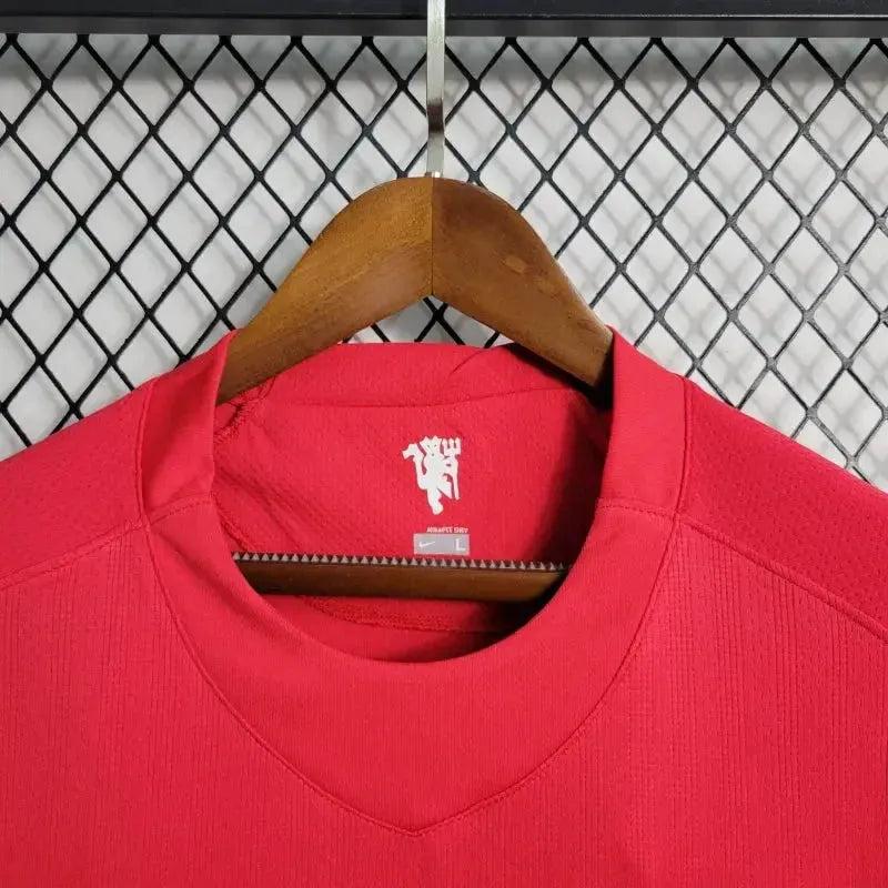Camisa Manchester United Home Retrô 2007/08 - Torcedor Masculina Vermelha Manga Longa - Netmantos