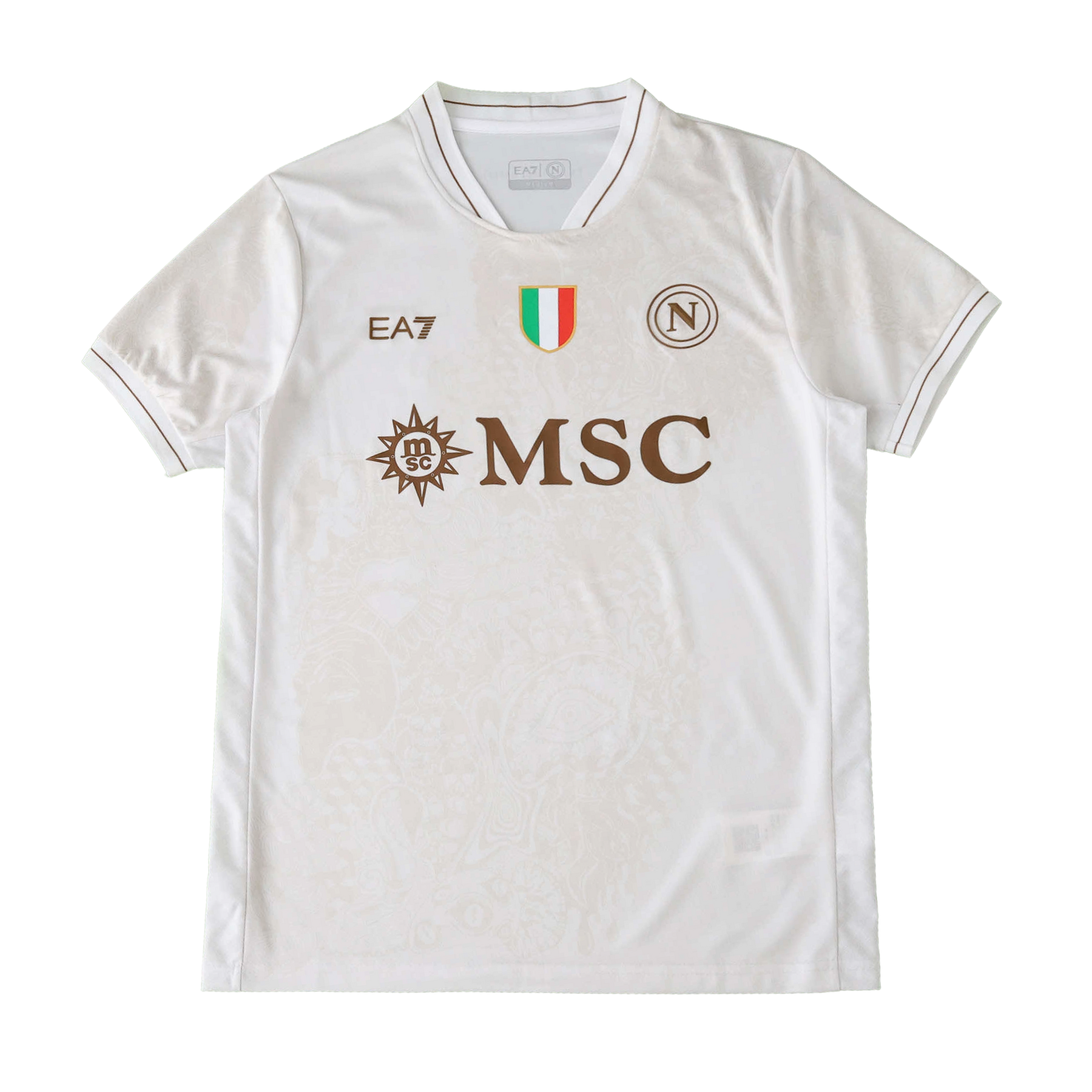 Napoli Away Shirt 25/26 - Men's White Gold Fan Shirt