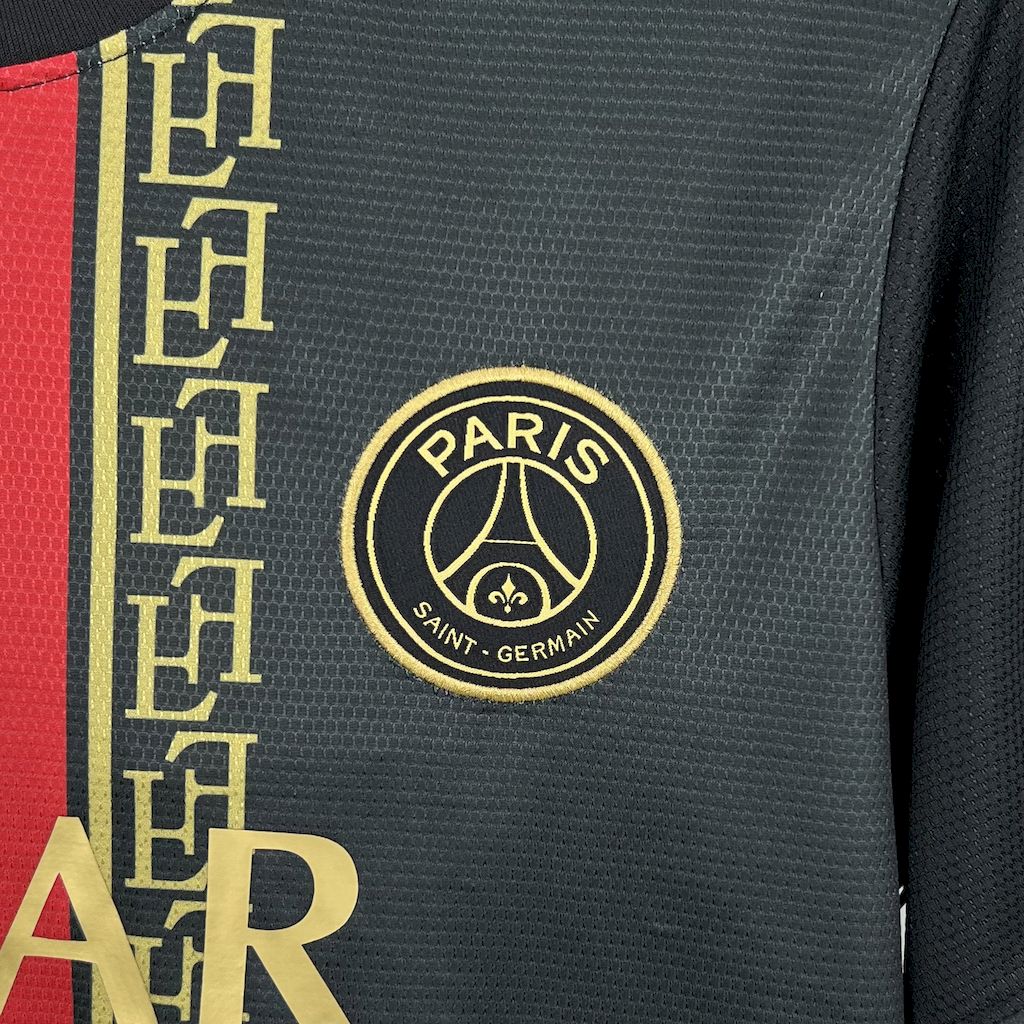 PSG Special Edition 25/26 Men's Fan Shirt Black and Gold