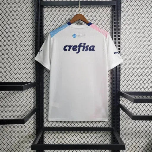 Camisa Palmeiras Edição Comemorativa 23/24 - Torcedor Masculina Branca, Azul e Rosa - Netmantos