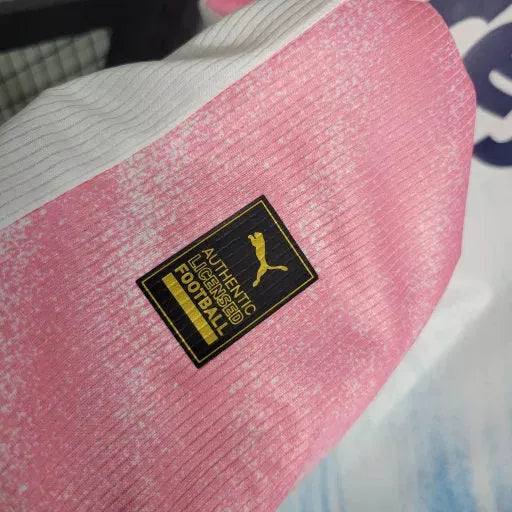 Camisa Palmeiras Edição Comemorativa 23/24 - Torcedor Masculina Branca, Azul e Rosa - Netmantos