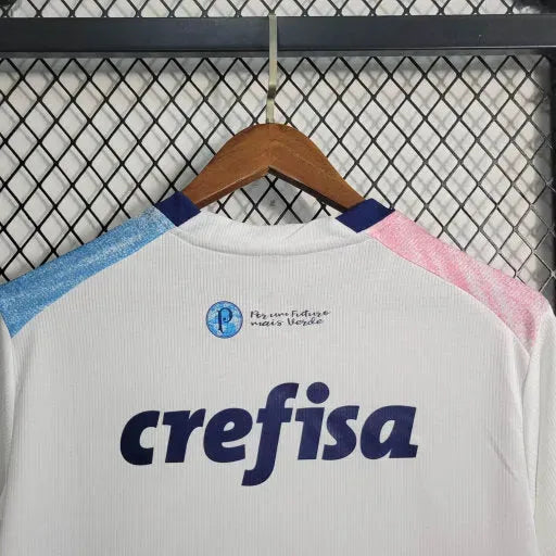 Camisa Palmeiras Edição Comemorativa 23/24 - Torcedor Masculina Branca, Azul e Rosa - Netmantos