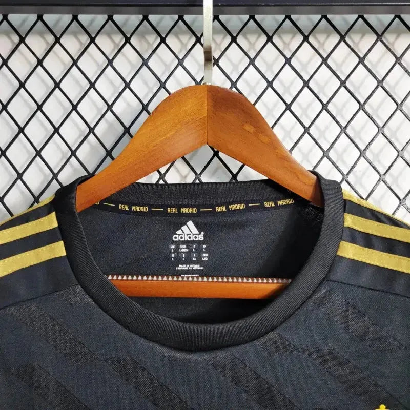 Camisa Real Madrid Away Retrô 2011/12 - Torcedor Masculina Preta Manga Longa - Netmantos