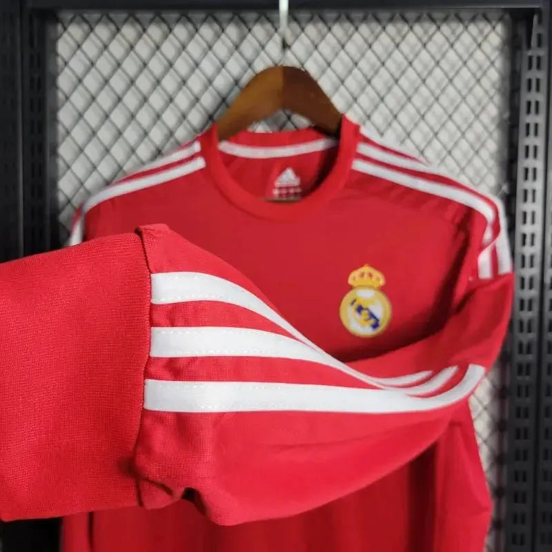 Camisa Real Madrid Away Retrô 2011/12 - Torcedor Masculina Vermelha Manga Longa - Netmantos