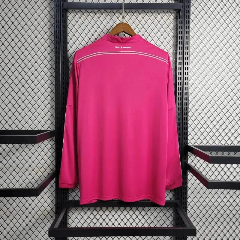 Camisa Real Madrid Away Retrô 2014/15 - Torcedor Masculina Rosa Manga Longa - Netmantos