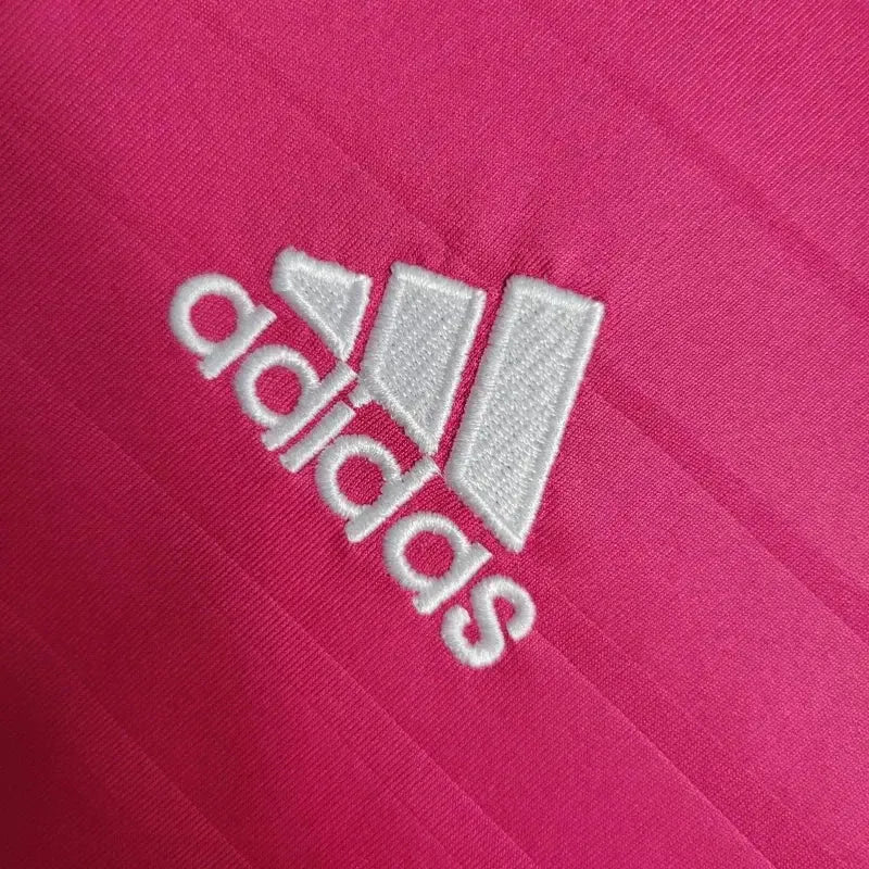 Camisa Real Madrid Away Retrô 2014/15 - Torcedor Masculina Rosa Manga Longa - Netmantos