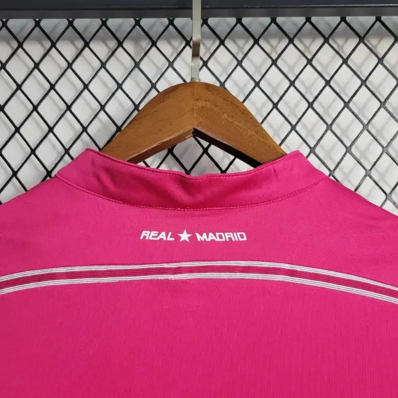 Camisa Real Madrid Away Retrô 2014/15 - Torcedor Masculina Rosa Manga Longa - Netmantos