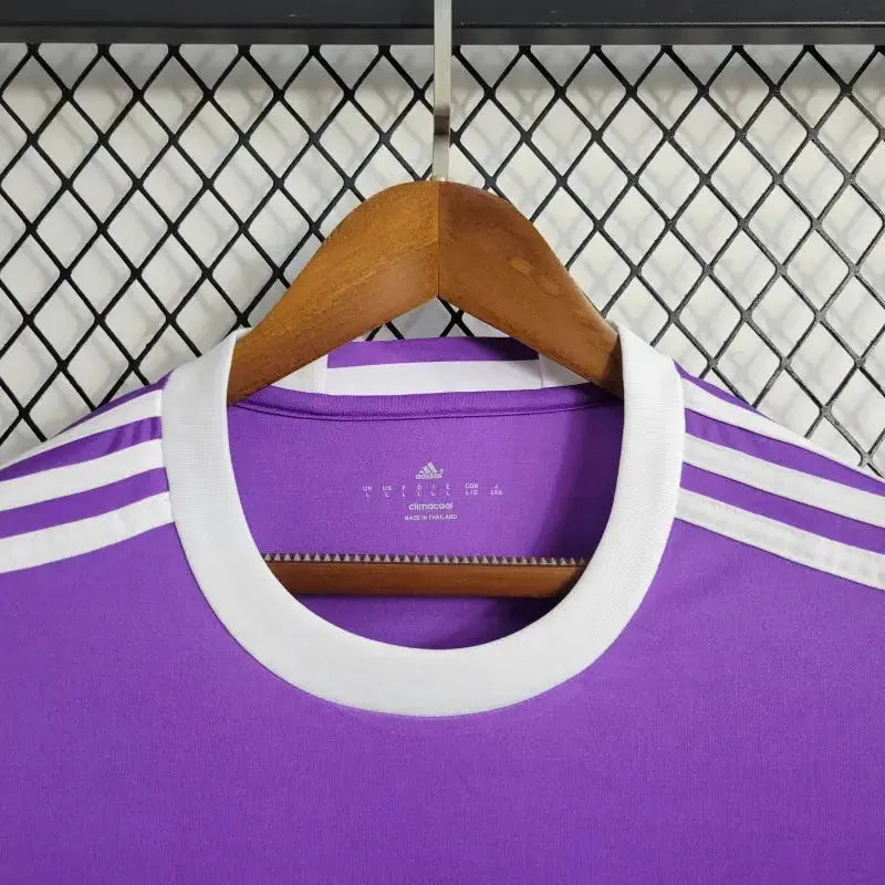 Camisa Real Madrid Away Retrô 2017/18 - Torcedor Masculina Roxa Manga Longa - Netmantos