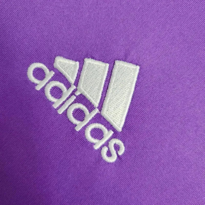 Camisa Real Madrid Away Retrô 2017/18 - Torcedor Masculina Roxa Manga Longa - Netmantos