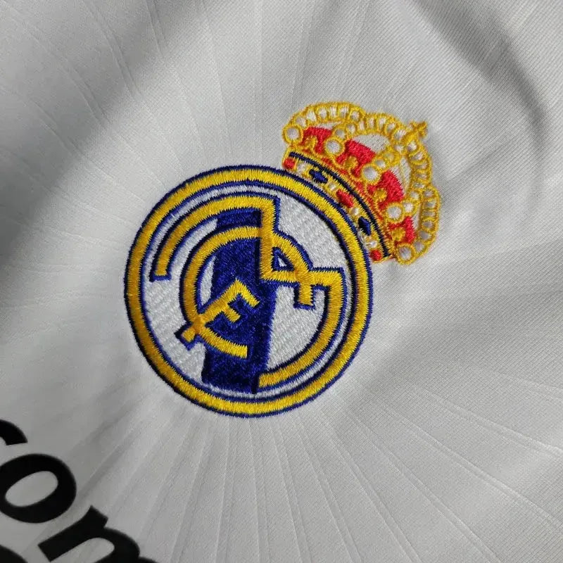 Camisa Real Madrid Home Retrô 2010/11 - Torcedor Masculina Branca Manga Longa - Netmantos