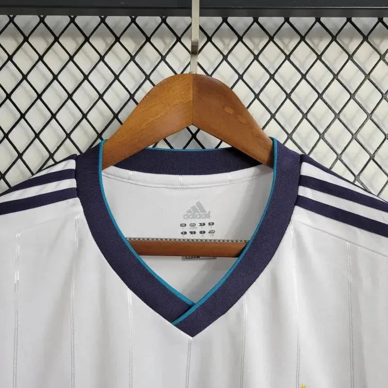 Camisa Real Madrid Home Retrô 2012/13 - Torcedor Masculina Branca Manga Longa - Netmantos