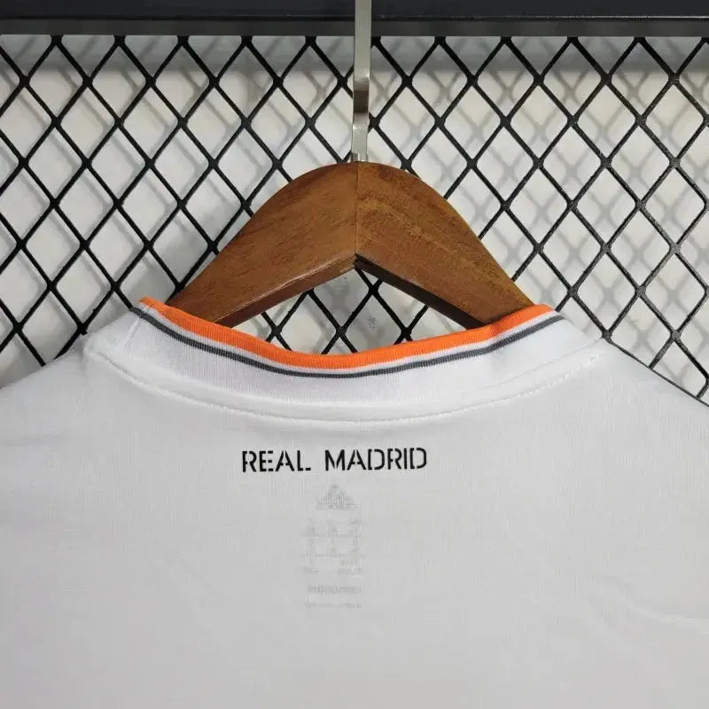 Camisa Real Madrid Home Retrô 2013/14 - Torcedor Masculina Branca Manga Longa - Netmantos