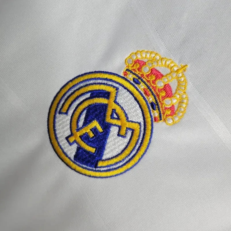 Camisa Real Madrid Home Retrô 2013/14 - Torcedor Masculina Branca Manga Longa - Netmantos