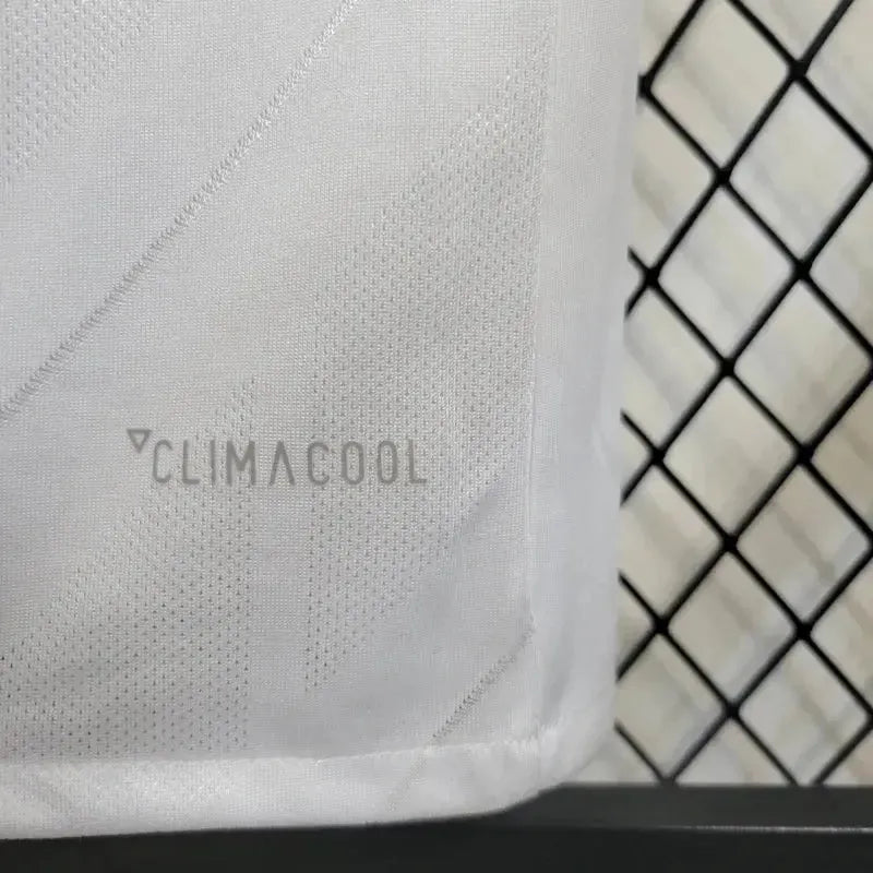 Camisa Real Madrid Home Retrô 2017/18 - Torcedor Masculina Branca e Azul Manga Longa - Netmantos
