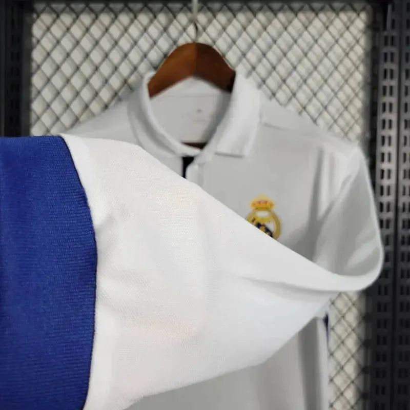 Camisa Real Madrid Main Retrô 2016/17 - Torcedor Masculina Branca Manga Longa - Netmantos
