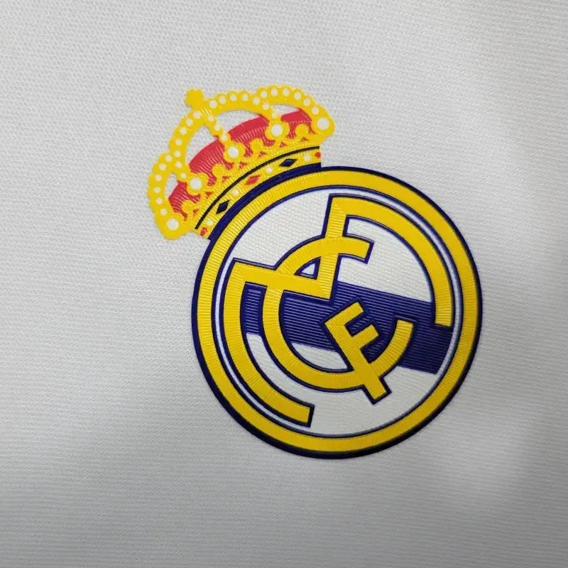 Camisa Real Madrid Main Retrô 2016/17 - Torcedor Masculina Branca Manga Longa - Netmantos