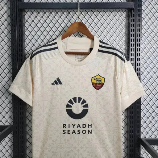 Camisa Roma Away 23/24 - Torcedor Masculina Bege - Netmantos