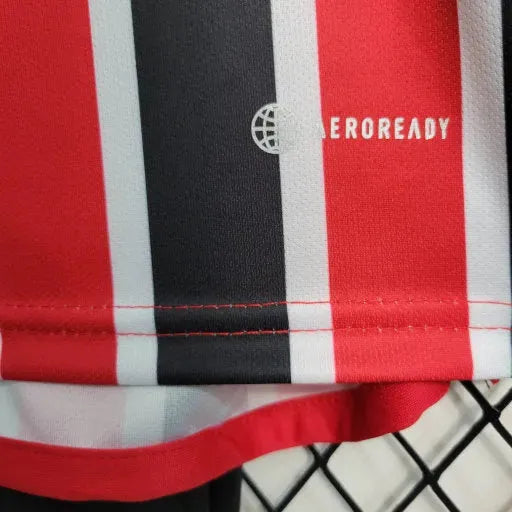 Camisa São Paulo Away 23/24 - Torcedor Infantil Preta e Vermelha - Netmantos