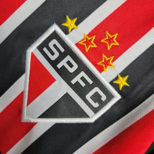 Camisa São Paulo Away 23/24 - Torcedor Infantil Preta e Vermelha - Netmantos