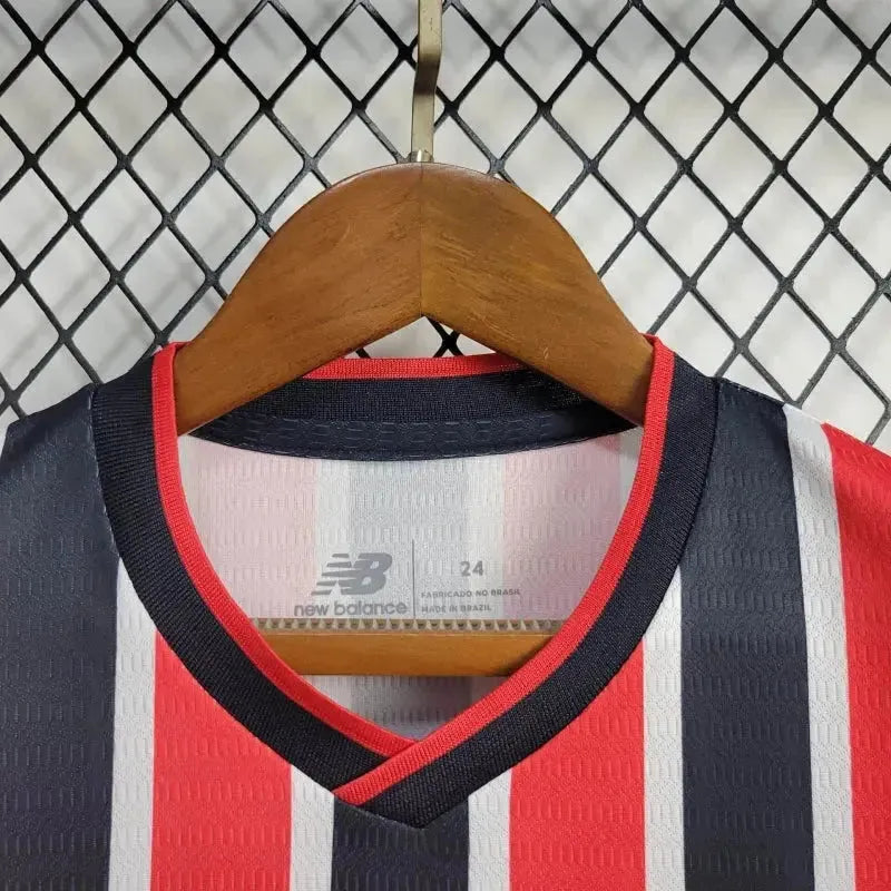 Camisa São Paulo Away 24/25 - Torcedor Infantil Vermelha e Preta New Balance - Netmantos