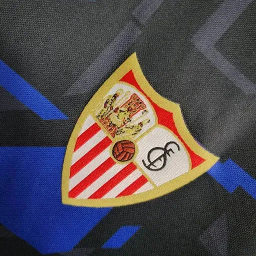 Camisa Sevilla Away 23/24 - Torcedor Infantil Preta - Netmantos