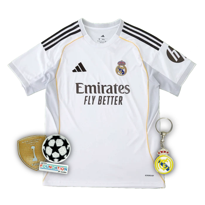 Real Madrid Home Shirt 25/26 - Men's Fan White