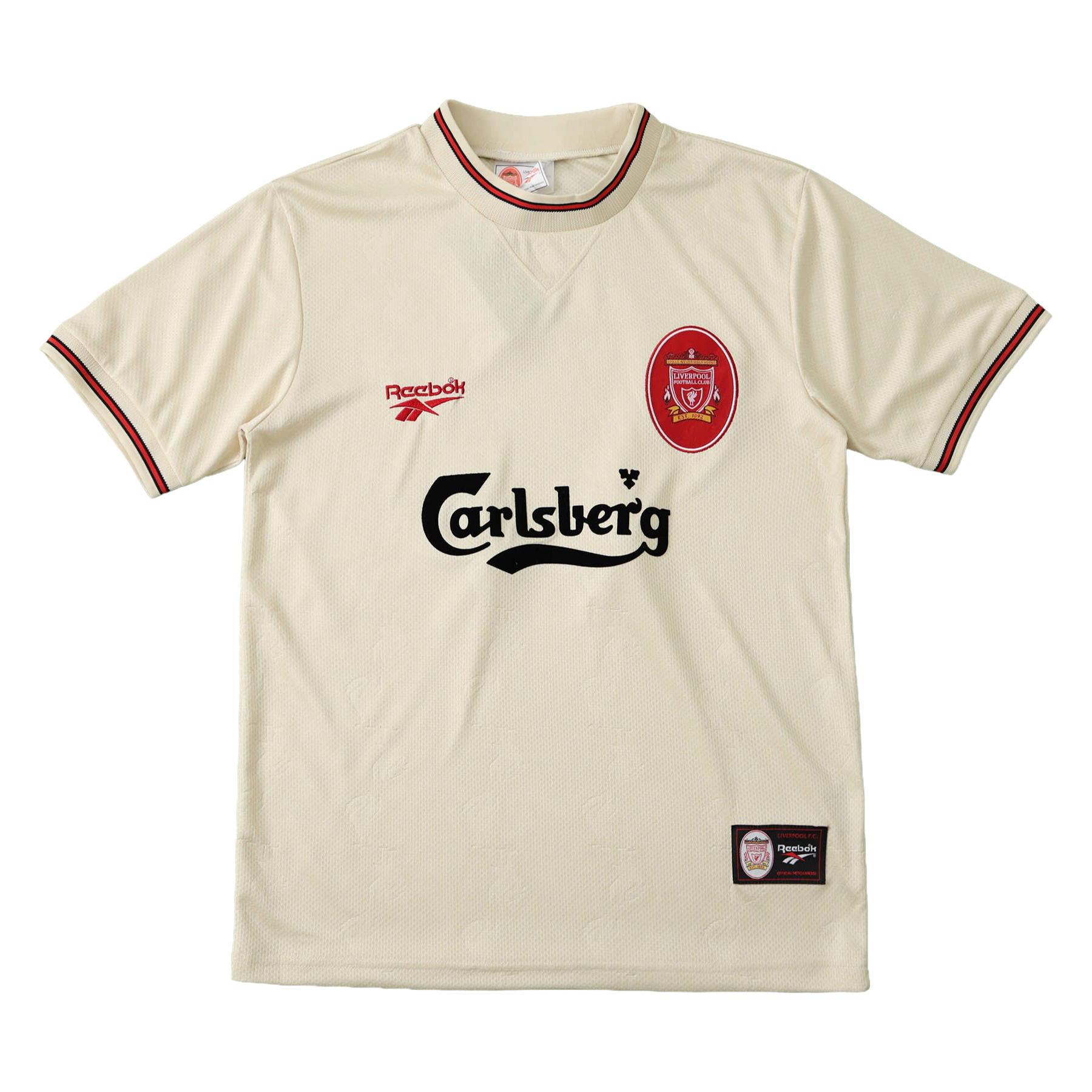 Liverpool Retro Away Shirt 1996/97 - Men's Supporter Beige