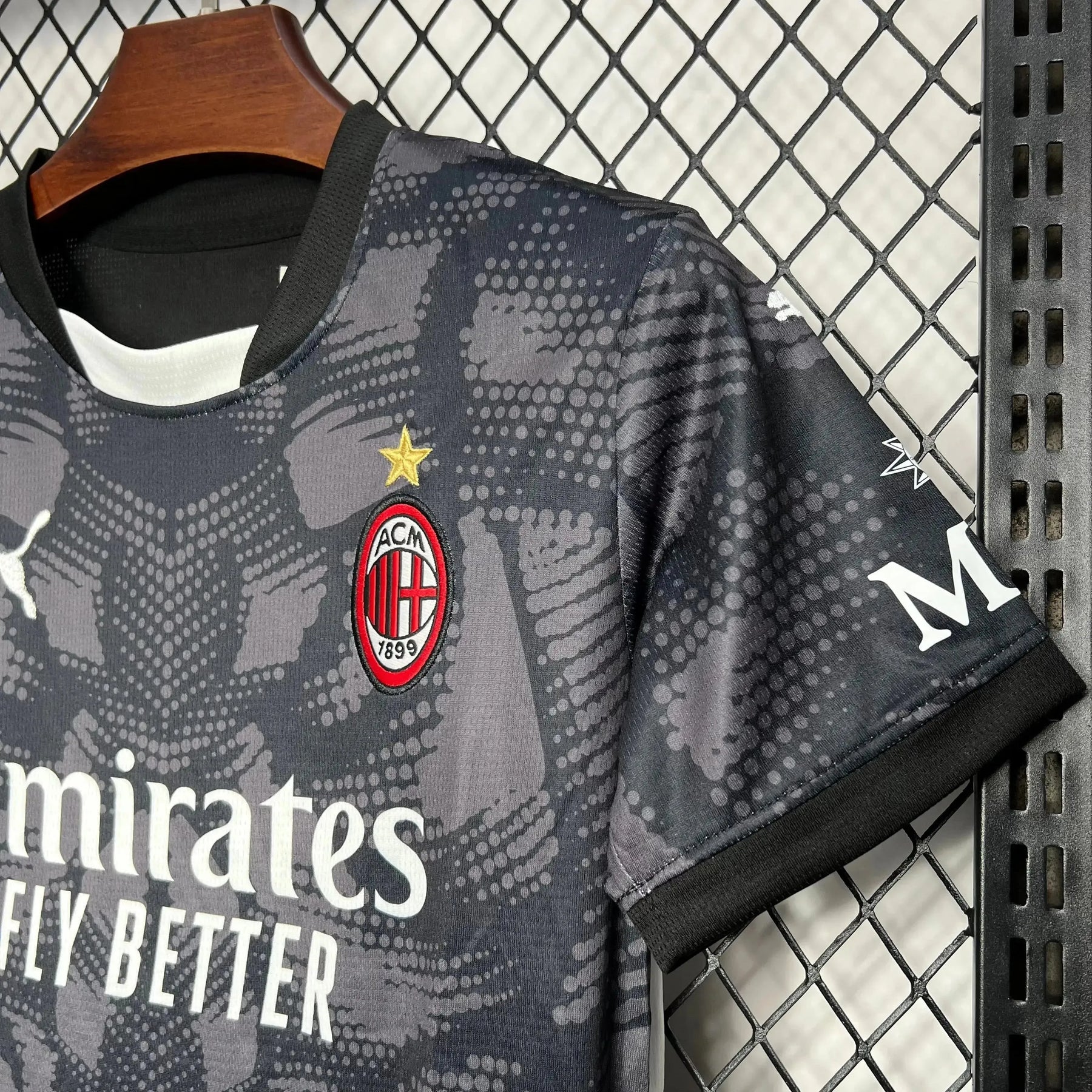 Camisa AC Milan Goleiro 24/25 - Torcedor Infantil Preta - Netmantos