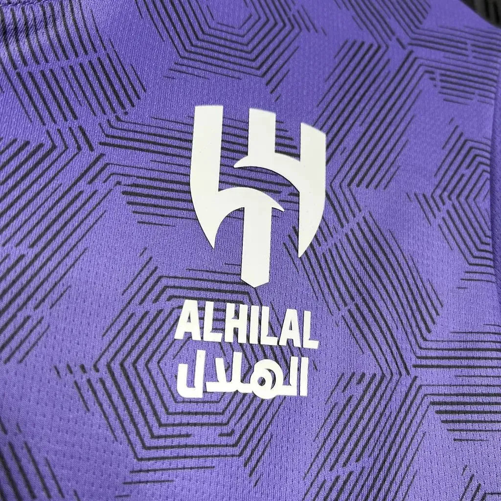 Camisa Al-Hilal Third Away 24/25 - Torcedor Masculina Roxa + Neymar 10 - Netmantos